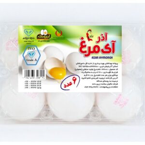 تخم مرغ طبیعی 6 عددی آذر آی مرغ